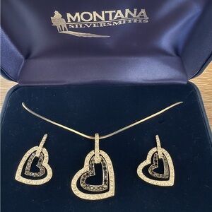 Montana Silversmiths Silver and Black Earrings
